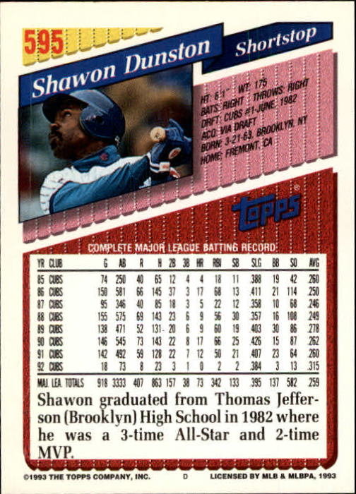 1993 Topps Gold Baseball Card Pick 590-822 - Picture 13 of 405