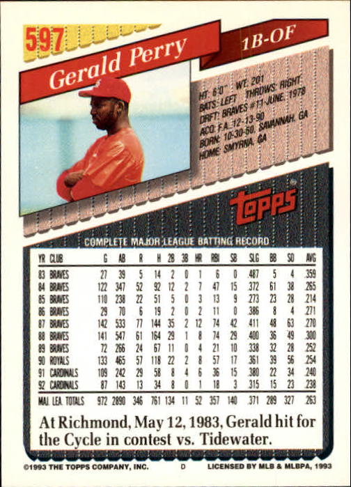 1993 Topps Gold Baseball Card Pick 590-822 - Picture 17 of 405