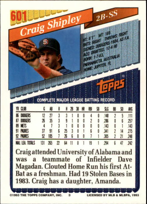 1993 Topps Gold Baseball Card Pick 590-822 - Picture 25 of 405