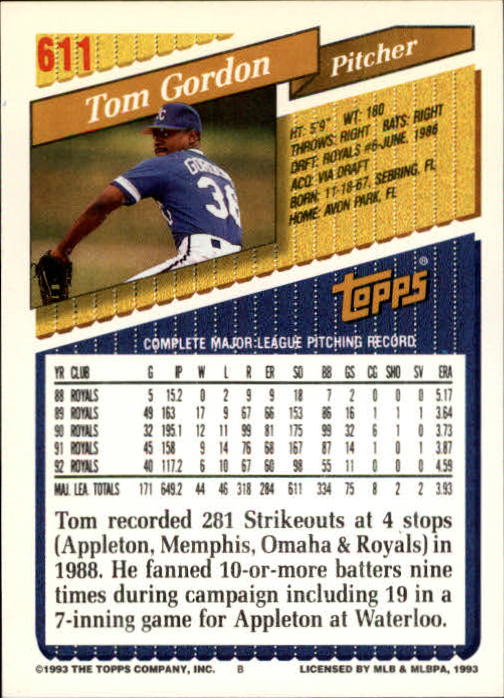 1993 Topps Gold Baseball Card Pick 590-822 - Picture 43 of 405
