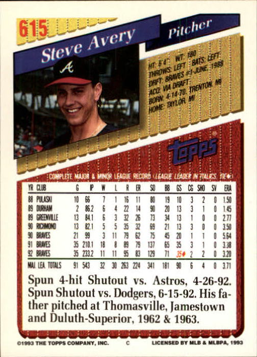 1993 Topps Gold Baseball Card Pick 590-822 - Picture 47 of 405