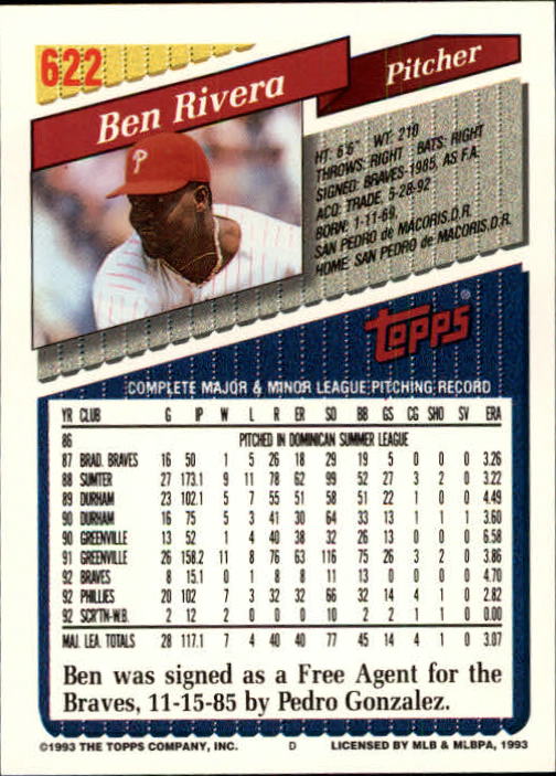 1993 Topps Gold Baseball Card Pick 590-822 - Picture 59 of 405