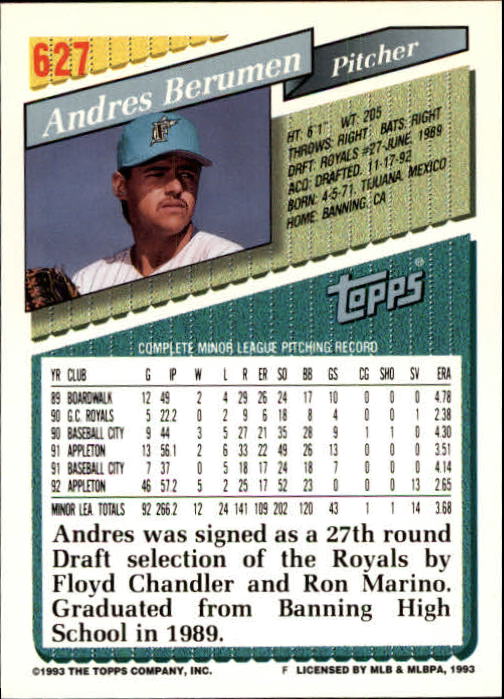 1993 Topps Gold Baseball Card Pick 590-822 - Picture 67 of 405