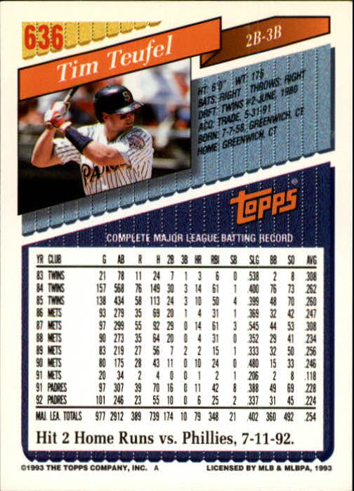 1993 Topps Gold Baseball Card Pick 590-822 - Picture 83 of 405