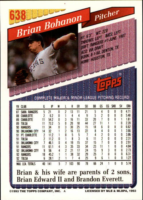 1993 Topps Gold Baseball Card Pick 590-822 - Picture 87 of 405