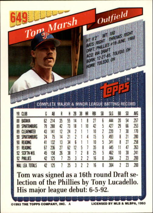 1993 Topps Gold Baseball Card Pick 590-822 - Picture 107 of 405
