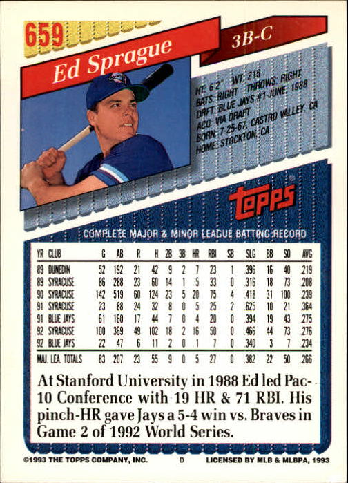 1993 Topps Gold Baseball Card Pick 590-822 - Picture 123 of 405