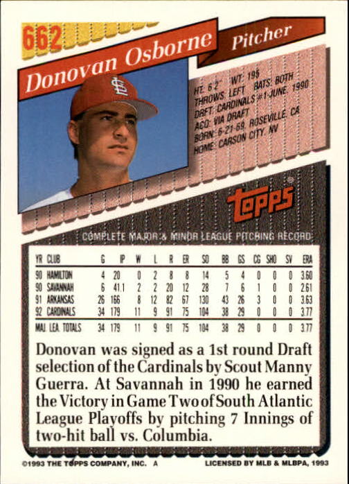 1993 Topps Gold Baseball Card Pick 590-822 - Picture 127 of 405