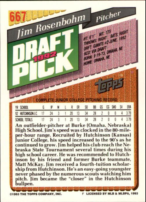 1993 Topps Gold Baseball Card Pick 590-822 - Picture 137 of 405