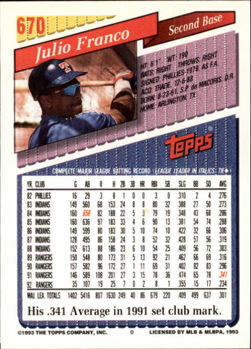 1993 Topps Gold Baseball Card Pick 590-822 - Picture 141 of 405