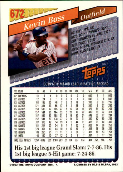 1993 Topps Gold Baseball Card Pick 590-822 - Picture 145 of 405