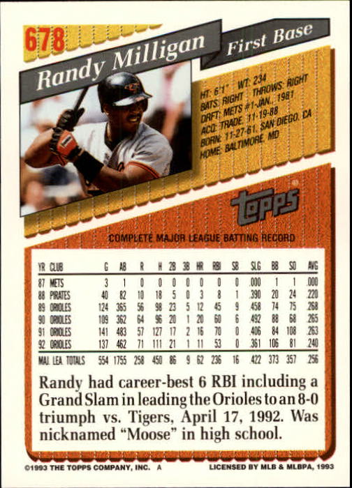 1993 Topps Gold Baseball Card Pick 590-822 - Picture 157 of 405