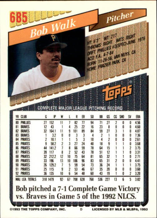 1993 Topps Gold Baseball Card Pick 590-822 - Picture 169 of 405