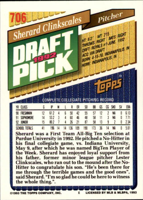 1993 Topps Gold Baseball Card Pick 590-822 - Picture 207 of 405