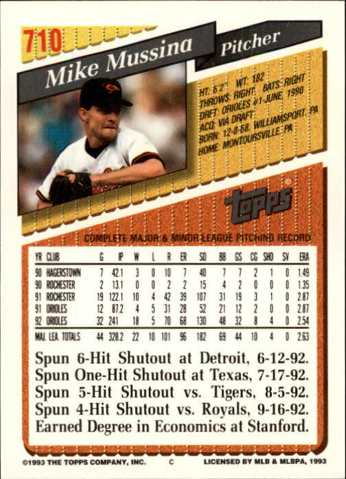 1993 Topps Gold Baseball Card Pick 590-822 - Picture 215 of 405