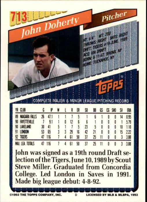 1993 Topps Gold Baseball Card Pick 590-822 - Picture 221 of 405