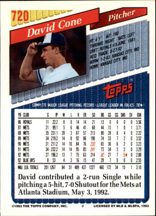 1993 Topps Gold Baseball Card Pick 590-822 - Picture 233 of 405