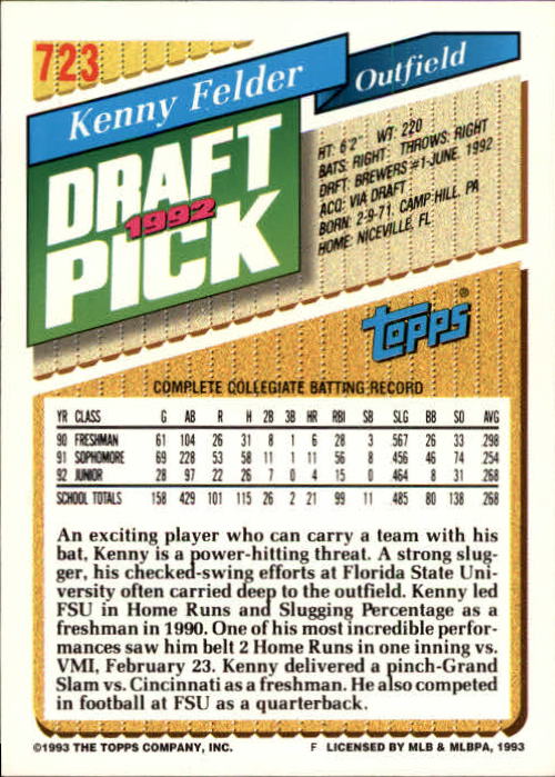 1993 Topps Gold Baseball Card Pick 590-822 - Picture 239 of 405