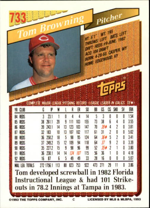 1993 Topps Gold Baseball Card Pick 590-822 - Picture 259 of 405