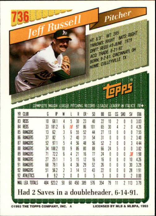 1993 Topps Gold Baseball Card Pick 590-822 - Picture 265 of 405