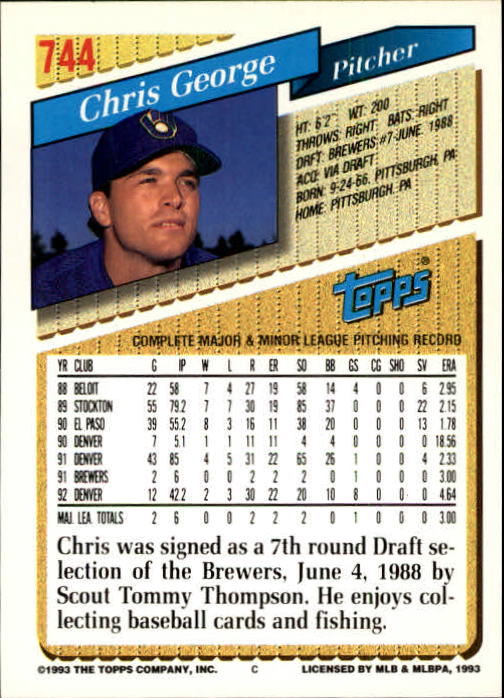 1993 Topps Gold Baseball Card Pick 590-822 - Picture 277 of 405