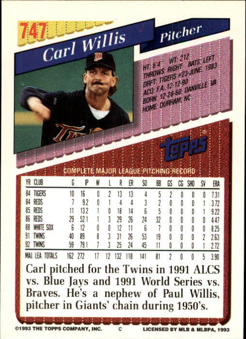 1993 Topps Gold Baseball Card Pick 590-822 - Picture 281 of 405