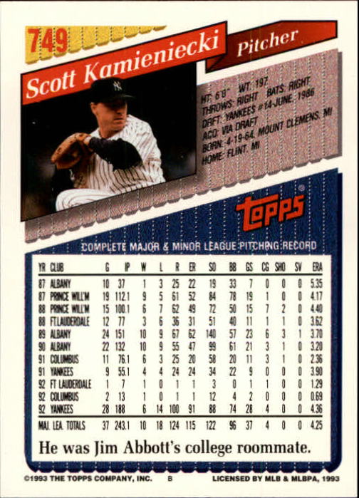 1993 Topps Gold Baseball Card Pick 590-822 - Picture 285 of 405
