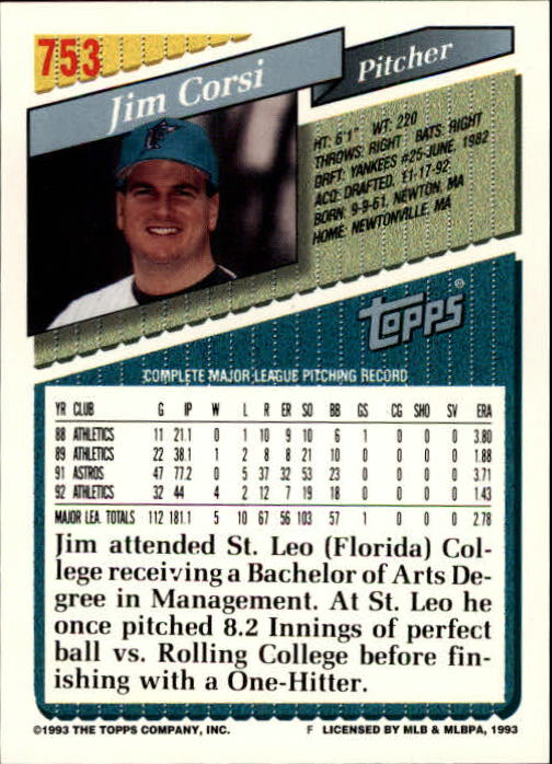 1993 Topps Gold Baseball Card Pick 590-822 - Picture 291 of 405