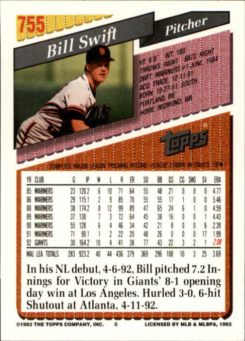 1993 Topps Gold Baseball Card Pick 590-822 - Picture 295 of 405