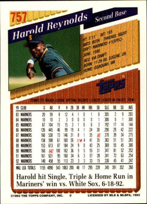 1993 Topps Gold Baseball Card Pick 590-822 - Picture 299 of 405
