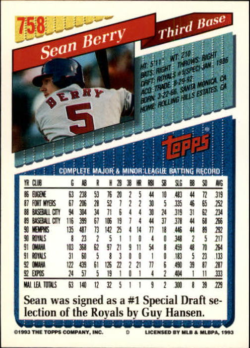 1993 Topps Gold Baseball Card Pick 590-822 - Picture 301 of 405