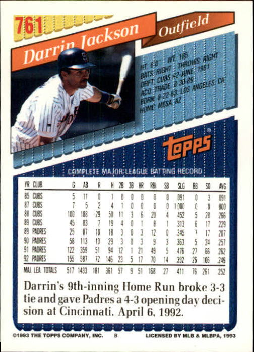 1993 Topps Gold Baseball Card Pick 590-822 - Picture 307 of 405