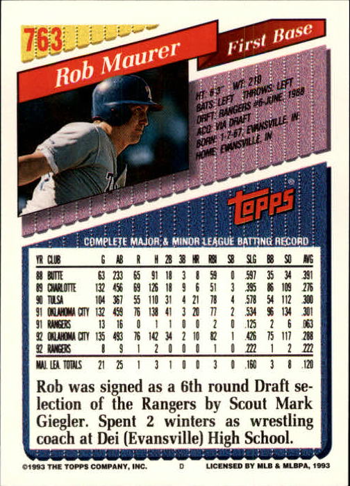 1993 Topps Gold Baseball Card Pick 590-822 - Picture 309 of 405