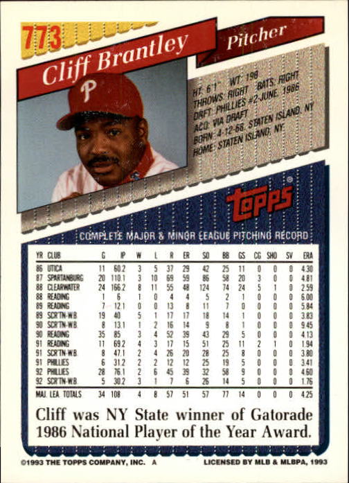 1993 Topps Gold Baseball Card Pick 590-822 - Picture 325 of 405