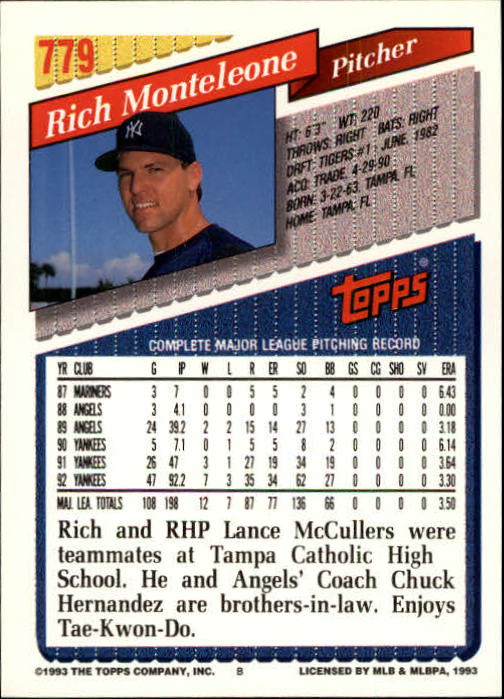 1993 Topps Gold Baseball Card Pick 590-822 - Picture 337 of 405