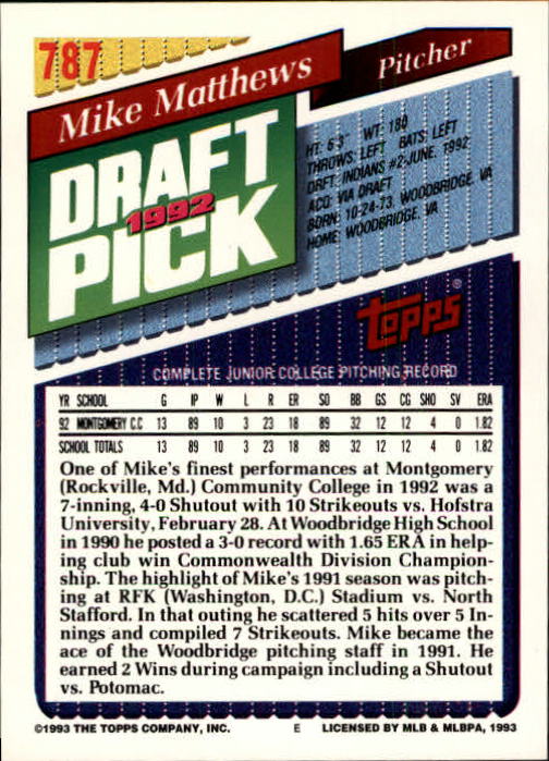 1993 Topps Gold Baseball Card Pick 590-822 - Picture 351 of 405