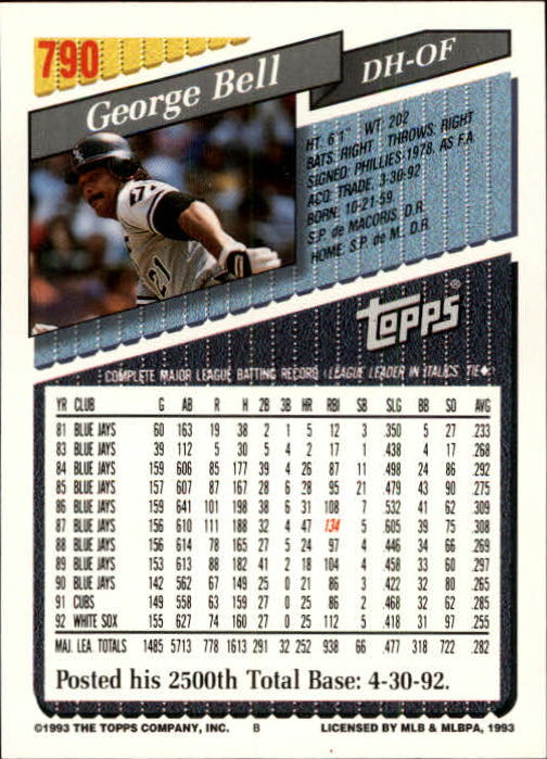 1993 Topps Gold Baseball Card Pick 590-822 - Picture 357 of 405