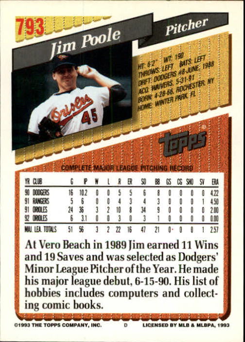 1993 Topps Gold Baseball Card Pick 590-822 - Picture 363 of 405