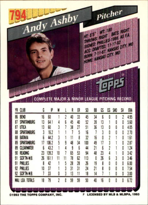 1993 Topps Gold Baseball Card Pick 590-822 - Picture 365 of 405