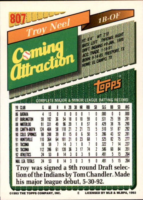 1993 Topps Gold Baseball Card Pick 590-822 - Picture 379 of 405