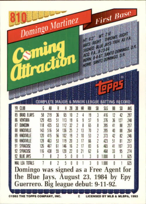 1993 Topps Gold Baseball Card Pick 590-822 - Picture 385 of 405