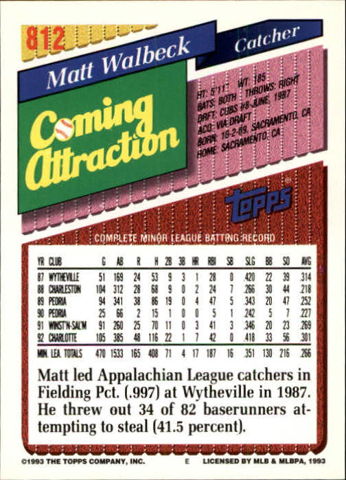 1993 Topps Gold Baseball Card Pick 590-822 - Picture 387 of 405