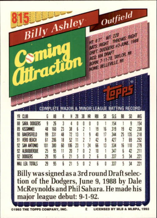 1993 Topps Gold Baseball Card Pick 590-822 - Picture 393 of 405