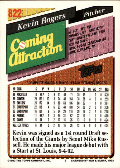1993 Topps Gold Baseball Card Pick 590-822 - Picture 405 of 405
