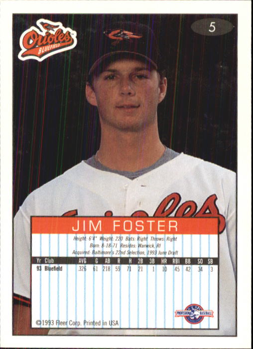 1993-94 Excel (Fleer) Minor League Baseball "Main Set" Cards #1 to #150 - Picture 11 of 298