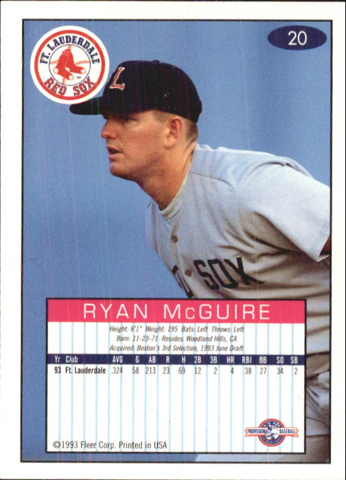 1993-94 Excel (Fleer) Minor League Baseball "Main Set" Cards #1 to #150 - Picture 41 of 298