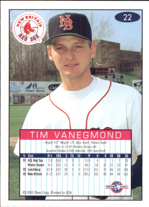 1993-94 Excel (Fleer) Minor League Baseball "Main Set" Cards #1 to #150 - Picture 45 of 298