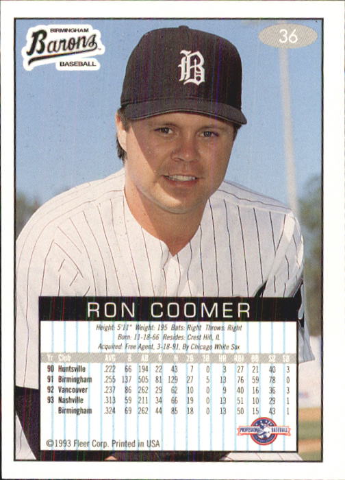 1993-94 Excel (Fleer) Minor League Baseball "Main Set" Cards #1 to #150 - Picture 73 of 298