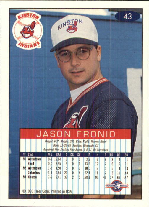 1993-94 Excel (Fleer) Minor League Baseball "Main Set" Cards #1 to #150 - Picture 87 of 298