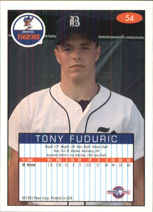 1993-94 Excel (Fleer) Minor League Baseball "Main Set" Cards #1 to #150 - Picture 109 of 298